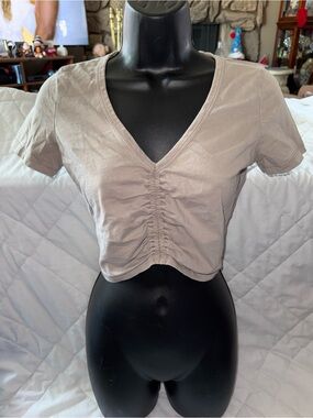 Wilfred Free Only Ruched Cropped T-Shirt